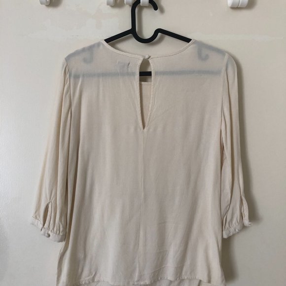 UO Ecote Cream Blouse - Picture 2 of 4